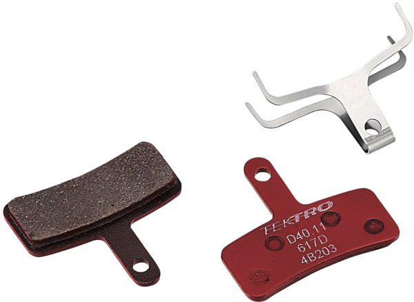 Tektro D40.11 Disc Brake Pad - Metal/Ceramic Compound, For Use with Dorado HD-E710 Disc Brakes, Red