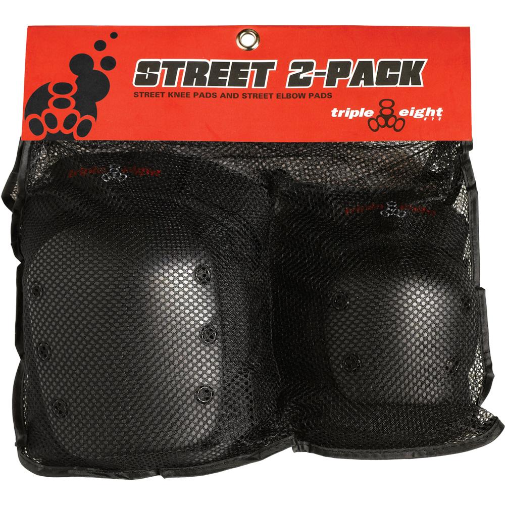 PAD SET TRIPLE8 STREET-2 ELBOW/KNEE SM