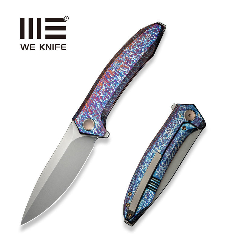 WE Acuminal Flamed Titanium Handle Polished Bead Blasted Vanax Blade