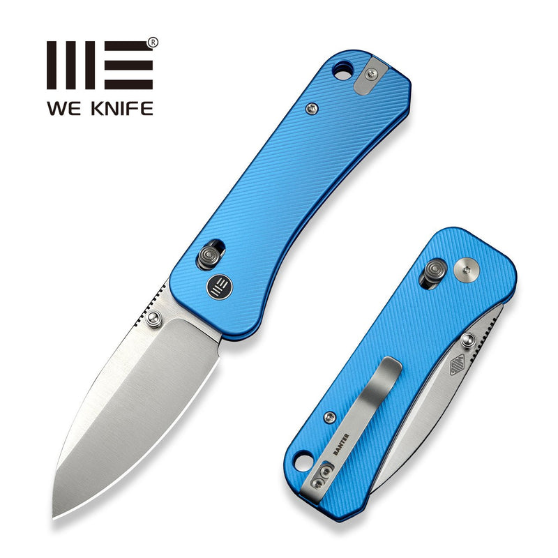 WE Banter 2 Blue Aluminum Handle Satin Finished CPM S35VN Blade