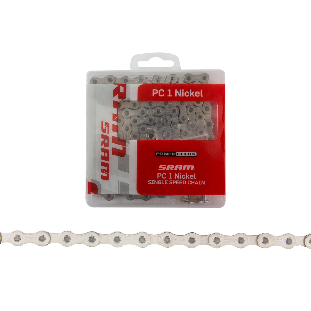 SRAM PC-1 Chain - Single Speed 1/2" x 1/8", 114 Links, Silver